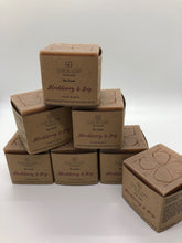 Load image into Gallery viewer, Dublin Soap Blackberry &amp; Bay handmade soap cubes with labels. 
